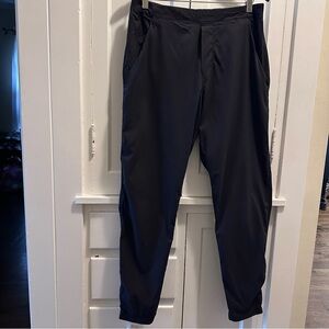 Lululemon Men’s Dance Studio Pants Joggers Tonal Stripe Ankle Zip Pockets Sz L